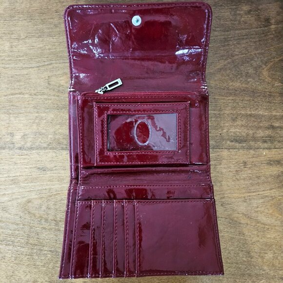 GUESS, Burgundy faux crocodile print wallet - Picture 4 of 7
